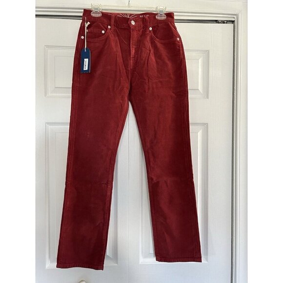 DAILY BLUE by ADRIANO GOLDSCHMIED Manya Corduroy Jeans Swing Burgundy Size 28 - Picture 1 of 12